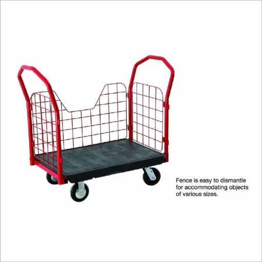 900kg OEASY Panel Platform Trolley with 200mm TPR castors - Image 3